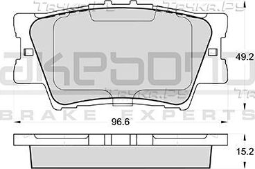 Тормозные колодки Akebono Standard задние для Lexus ES V 2006-2012. Артикул AN-733K