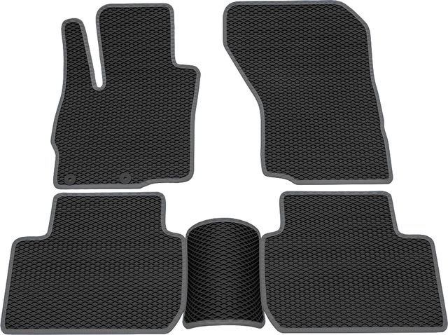 Коврики Rezkon EVA для салона Mitsubishi Outlander III 2012-2026 Серый кант. Артикул 9024015102