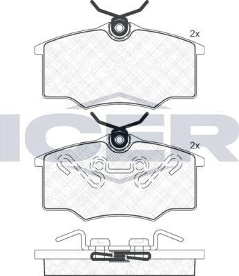 Тормозные колодки Icer. Артикул 181250