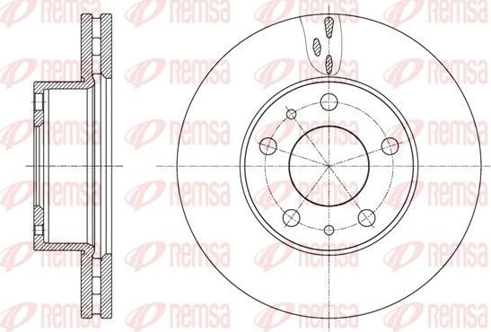 Тормозной диск Remsa передний для Fiat Ducato III 2006-2026. Артикул 61637.10