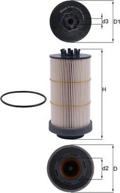 Топливный фильтр Mahle для Mercedes-Benz Econic I 2000-2026. Артикул KX 80/1D