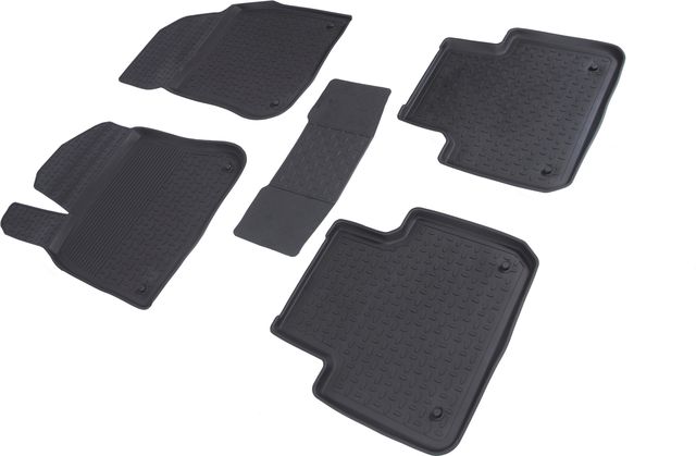 Коврики резиновые Seintex с высоким бортиком для салона Volkswagen Touareg III 2018-2026. Артикул 89901