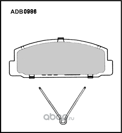 Колодки тормозные MAZDA 6 (07-12) задние (4шт.) ALLIED NIPPON. Артикул ADB0986