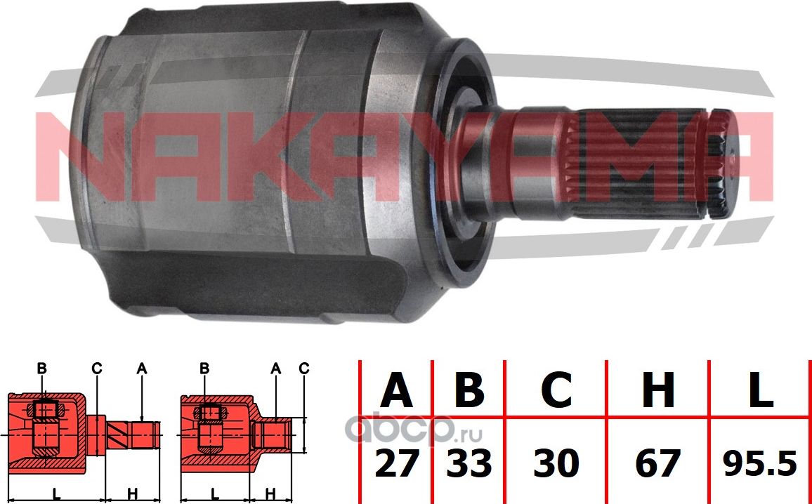 ШРУС внутр. правый комплект (Nakayama). Артикул NJ7865NY