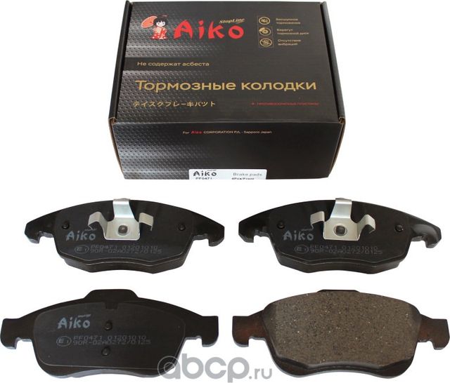 Колодки CITROEN C4 Picasso, Berlingo, PEUGEOT Partner (2008-) передние (Aiko). Артикул PF0471