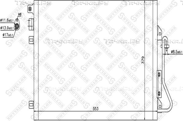 Радиатор кондиционера (конденсатор) Stellox. Артикул 10-45044-SX