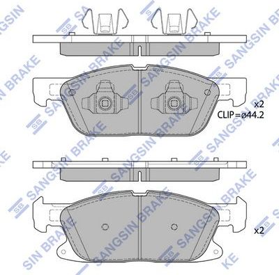 Тормозные колодки Sangsin Hi-Q. Артикул SP4251A