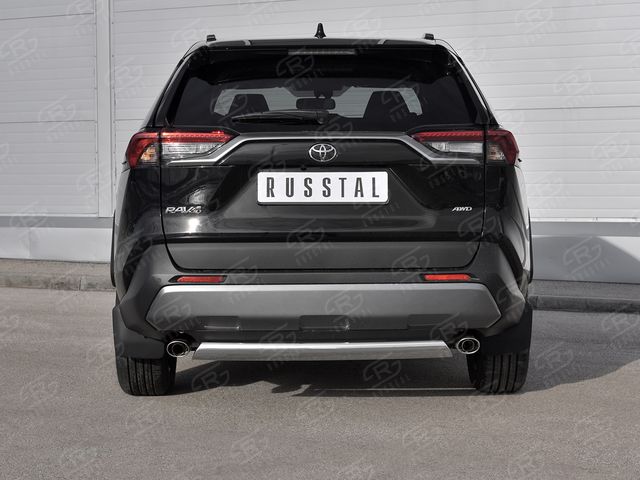 Защита RusStal заднего бампера d75х42 (дуга) для Toyota RAV4 V 2019-2026. Артикул TR4Z-003368