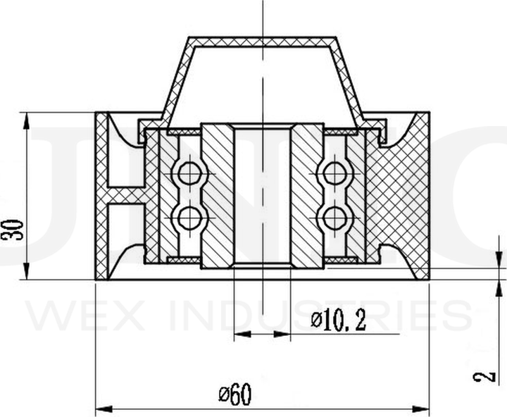 Ролик поликлинового ремня направляющий (Unio). Артикул TNS-10182