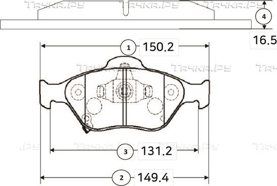 Тормозные колодки CTR передние для Toyota Yaris II 2005-2012. Артикул GK1178
