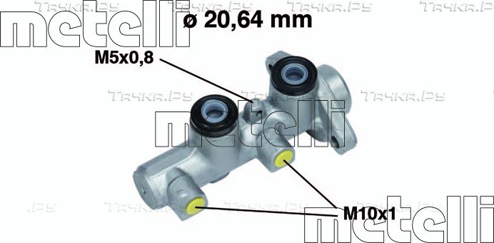 Тормозной цилиндр главный Metelli (алюминий) для Chevrolet Spark II 2005-2010. Артикул 05-0513