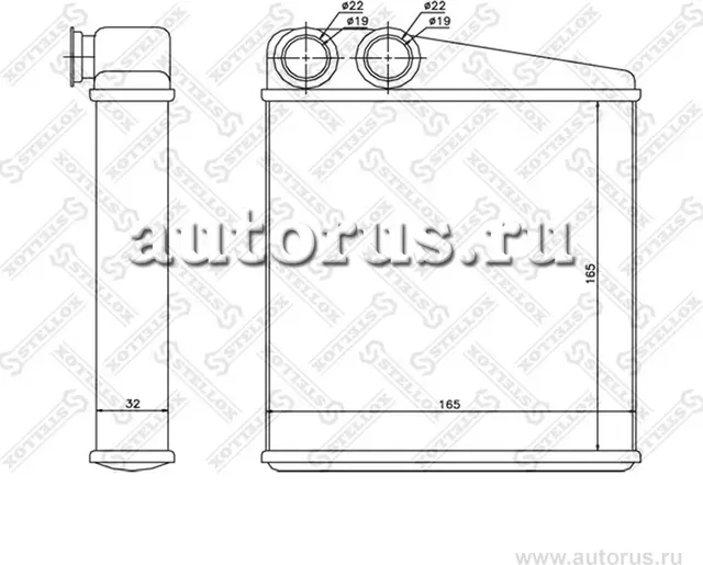 Радиатор отопителя (печки) Stellox для Nissan Note I 2006-2012. Артикул 10-35173-SX