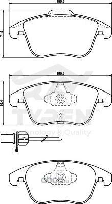 Колодки тормозные дисковые | перед | (Tyren). Артикул TYR1219931