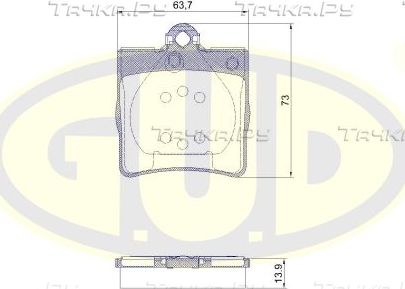 Тормозные колодки G.U.D.. Артикул GBP880148