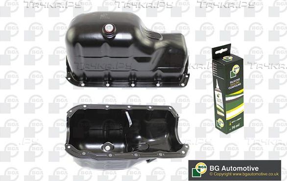 Масляный поддон картера двигателя BGA (сталь) для Fiat Grande Punto 2005-2015. Артикул SP2204