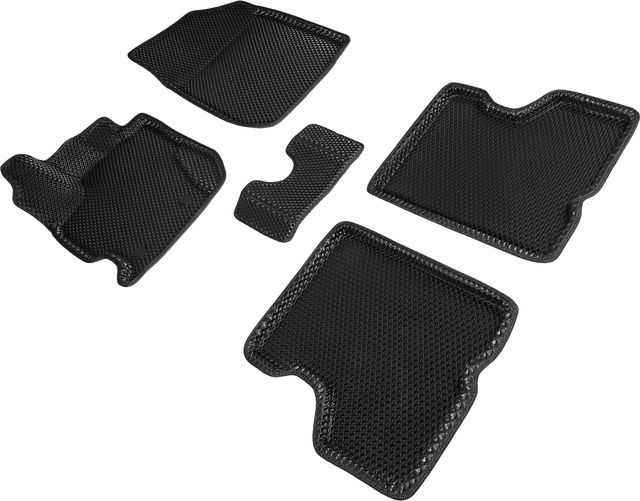 Коврики Seintex 3D EVA Ромб для салона Renault Kaptur 4WD 2016-2026 ЧЕРНЫЕ. Артикул 95373