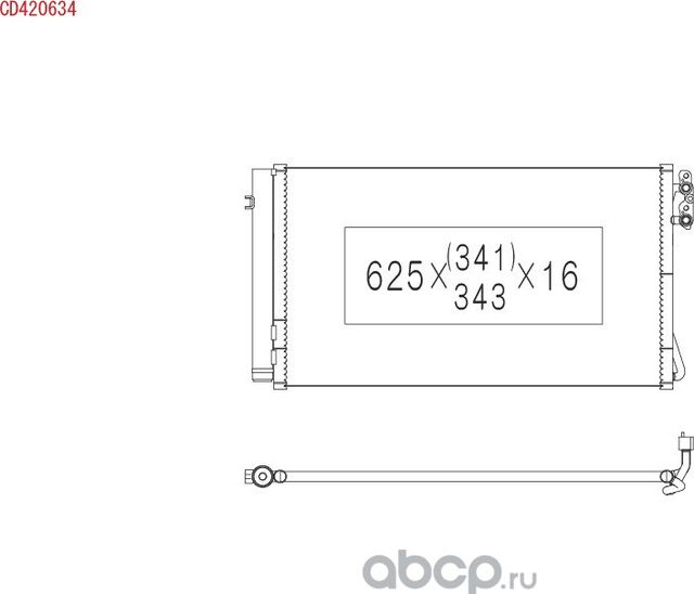 Радиатор кондиционера BMW Cond. 1 / 3 / X1 series 2.0 Di M/A 08/04 (Koyorad). Артикул CD420634
