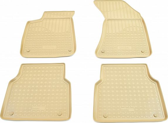 Коврики Норпласт для салона Audi A8 D4 2011-2017 короткая база. Бежевые. Артикул NPA00-C05-500Beige