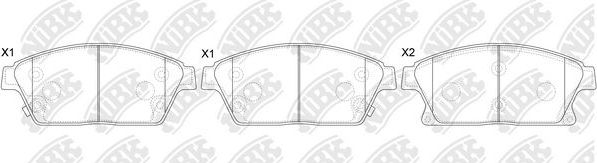 Тормозные колодки NiBK передние для Cadillac ATS I 2013-2019. Артикул PN0757