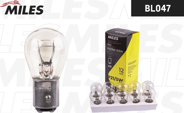 Лампа P21/5W 12V 21/5W BAY15d Miles. Артикул BL047