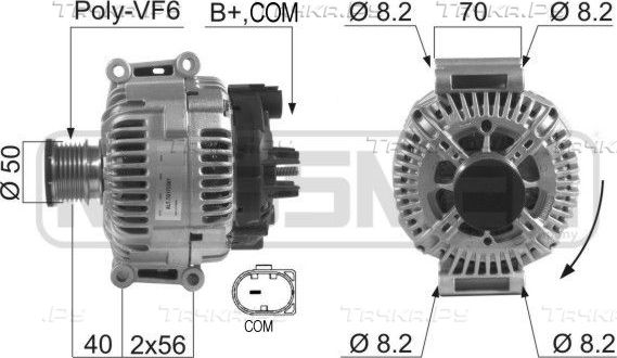 Генератор Era OEM для Mercedes-Benz Viano I (W639) 2003-2014. Артикул 210614