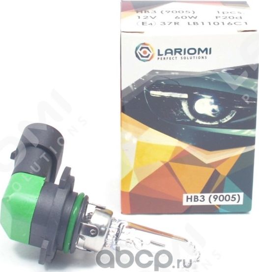 Лампа галогенная HB3 12V 60W P20d (Lariomi). Артикул LB11016C1