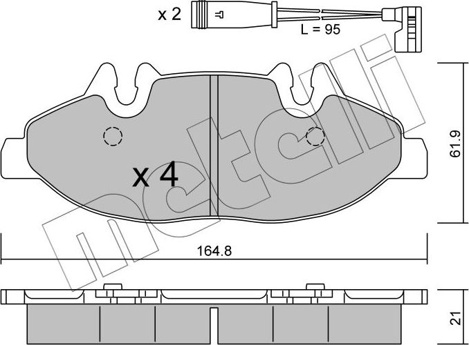 Тормозные колодки Metelli. Артикул 22-0575-0K
