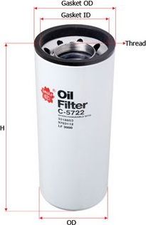 Масляный фильтр Sakura. Артикул C-5722