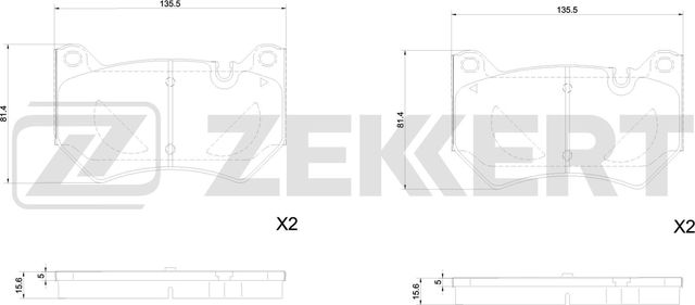 Тормозные колодки Zekkert. Артикул BS-1401