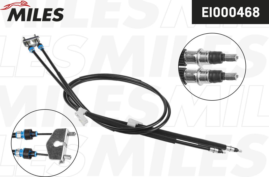 Трос ручника (тросик ручного тормоза) Miles. Артикул EI000468