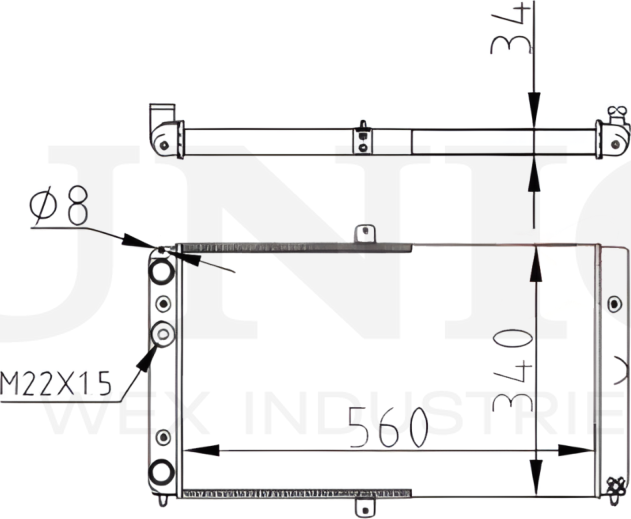 Радиатор двигателя (Unio). Артикул RAD-10060