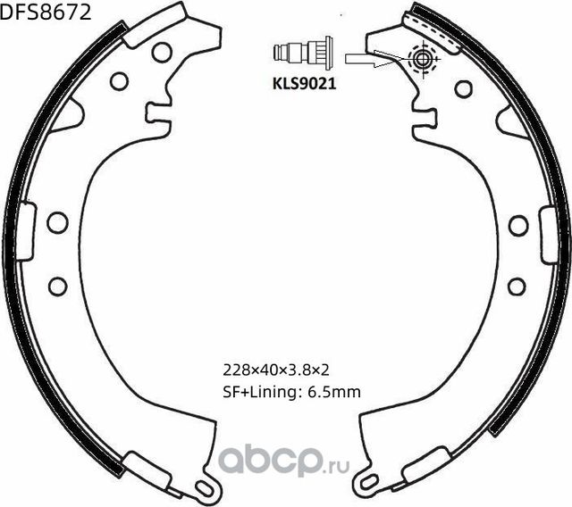 Колодки тормозные барабанные Double Force. Артикул DFS8672