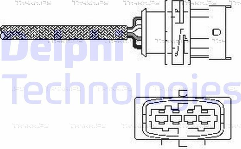 Лямбда-зонд (кислородный датчик) Delphi для Opel Astra H 2004-2010. Артикул ES10789-12B1