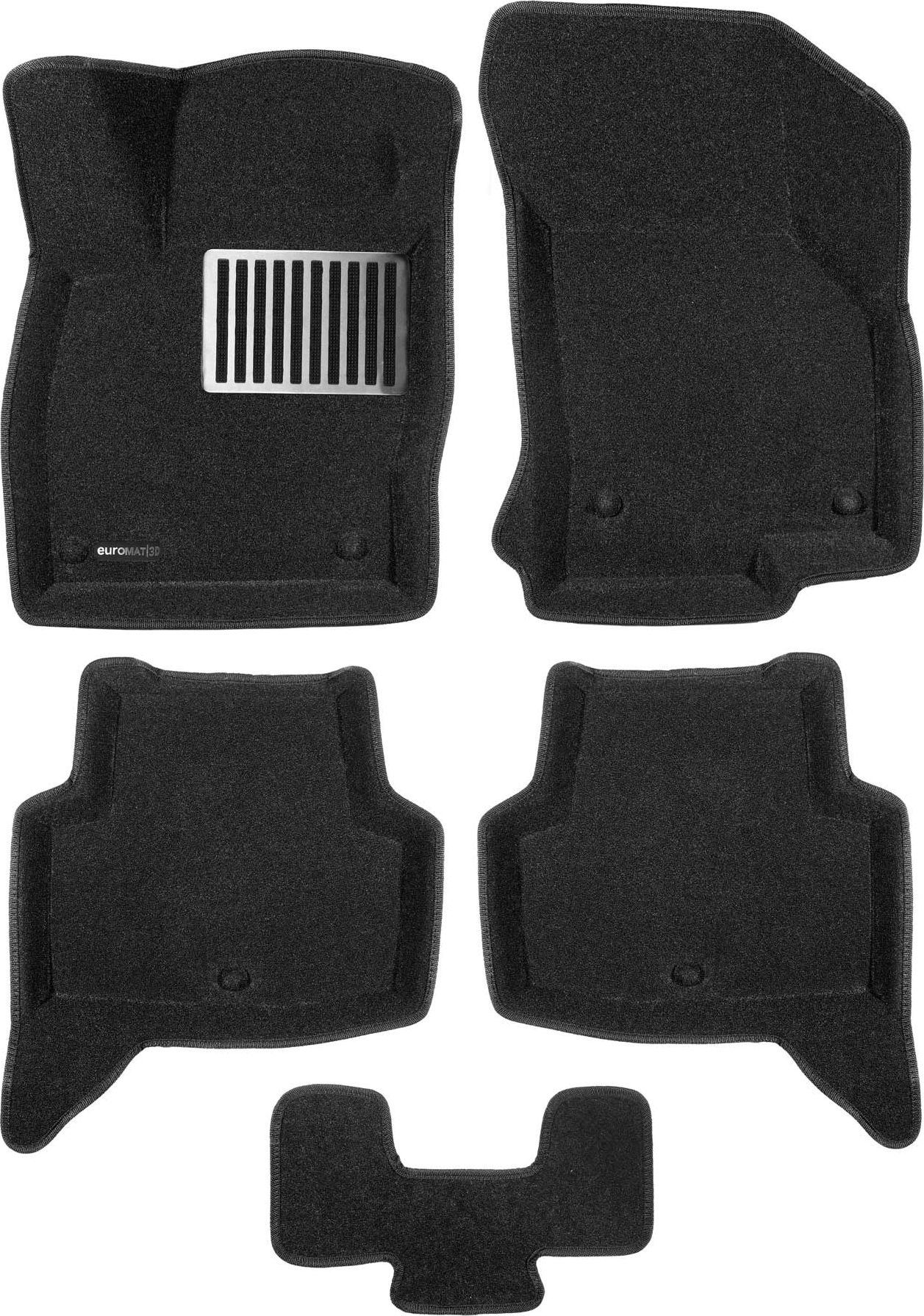 Коврики текстильные Euromat 3D Lux для салона Skoda Karoq 2019-2026. Артикул EM3D-004501