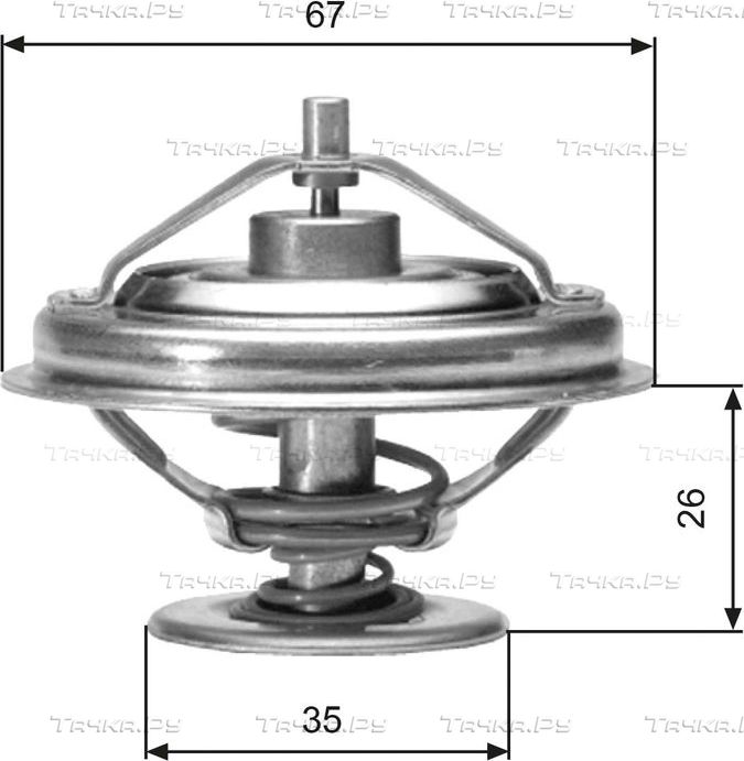 Термостат Gates для Mercedes-Benz T1 1977-1989. Артикул TH01880G1