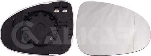 Зеркальное стекло бокового зеркала Alkar правое для Volkswagen Touareg II 2010-2018. Артикул 6472145