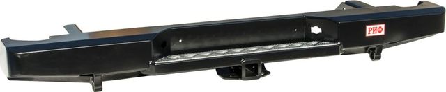 Бампер силовой РИФ задний с квадратом под фаркоп для Nissan Navara D40 2005-2014. Артикул RIFD40-20100