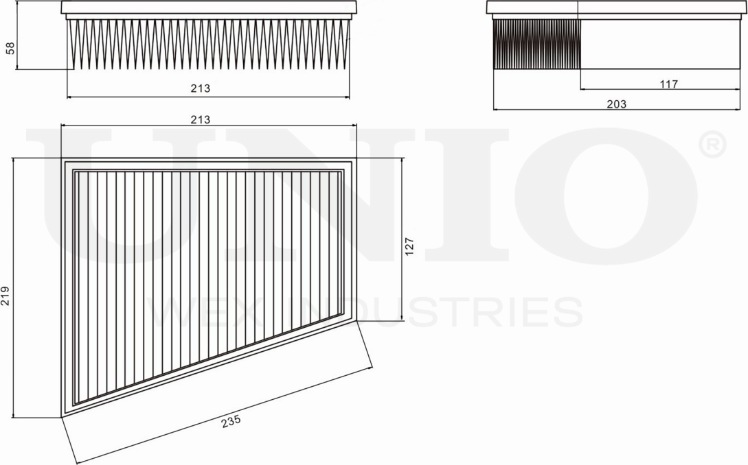 Фильтр воздушный (Unio). Артикул FLT-10046