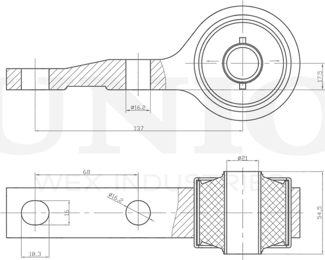Сайлентблок рычага подвески (Unio). Артикул RMP-20364