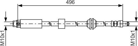 Тормозной шланг Bosch передний для BMW 5 V (E60/E61) 2005-2010. Артикул 1 987 481 590