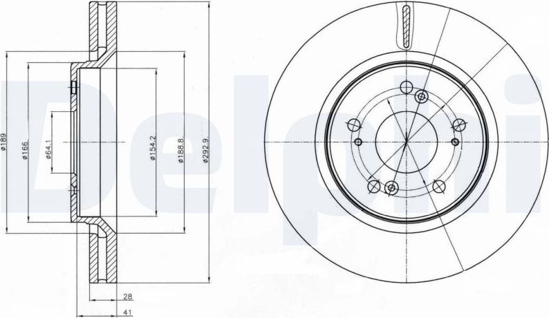 Тормозной диск Delphi. Артикул BG4250