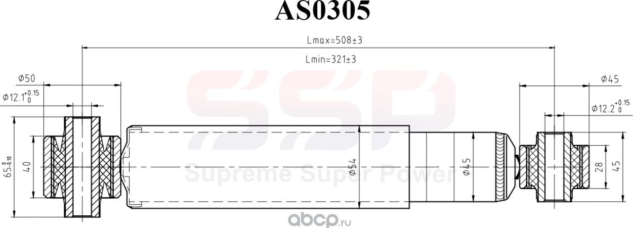 Амортизатор 349078 5621002 (SSP). Артикул AS0305