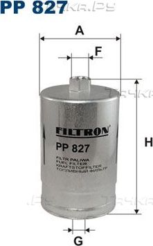 Топливный фильтр Filtron для Fiat Uno I 1985-1987. Артикул PP 827
