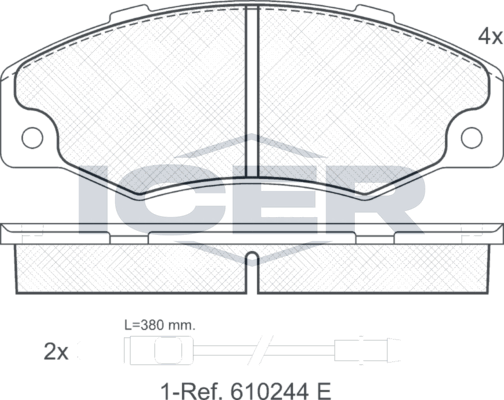 Тормозные колодки Icer для Renault 21 1986-1995. Артикул 180556