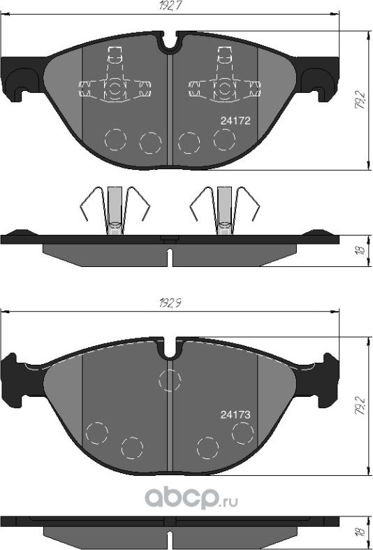 Колодки тормозные дисковые передние к-т BMW X5 E70 07-/X6 E71 -08.08 (Kotl). Артикул 1728kt
