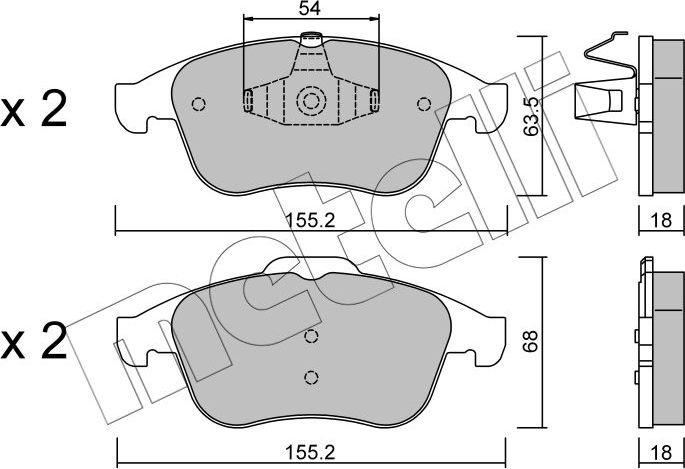Тормозные колодки Metelli. Артикул 22-0803-2