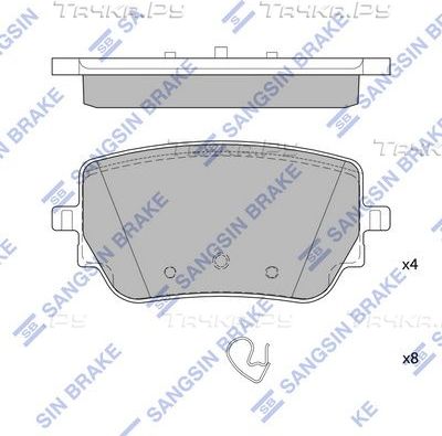 Тормозные колодки Sangsin Hi-Q. Артикул SP4439