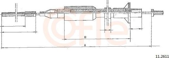 Трос сцепления Cofle для Opel Omega A 1986-1994. Артикул 92.11.2611