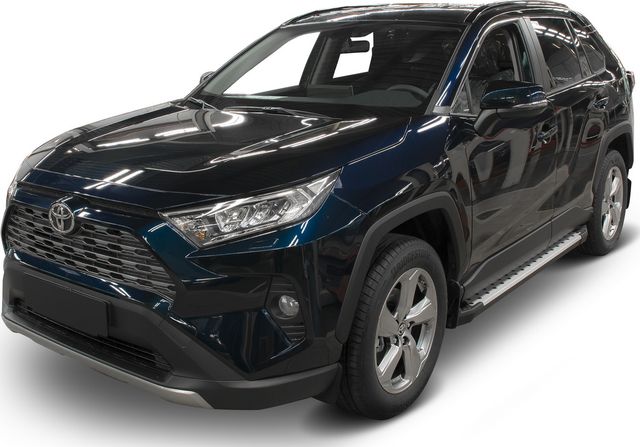 Пороги алюминиевые Rival Bmw-Style круг для Toyota Rav4 XA50 2019-2026. Артикул D180AL.5710.1