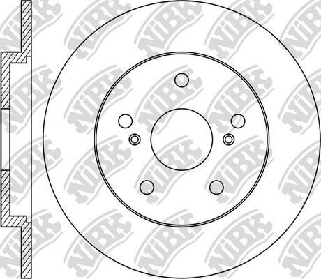 Тормозной диск NiBK задний для Pontiac Vibe II 2009-2010. Артикул RN1949